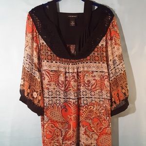 2 Piece Paisley Print Dress